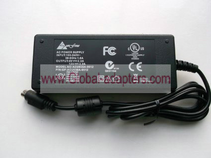 New Sunfone ACU038A-0512 AC Adapter 5V 12V 2.2A 4 PIN MINI DIN for Iomega, LaCie and other external